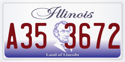 IL license plate A353672