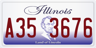 IL license plate A353676