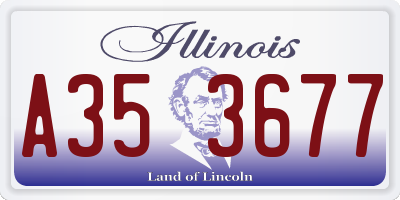 IL license plate A353677