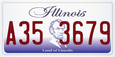 IL license plate A353679