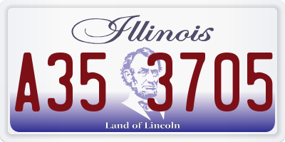 IL license plate A353705