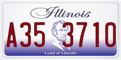 IL license plate A353710