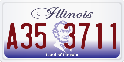 IL license plate A353711