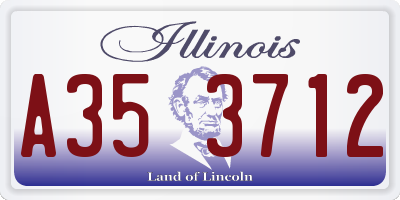 IL license plate A353712