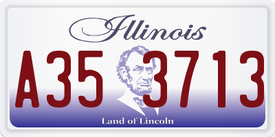 IL license plate A353713