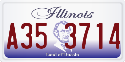IL license plate A353714