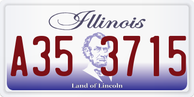 IL license plate A353715