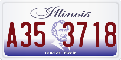IL license plate A353718