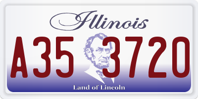 IL license plate A353720
