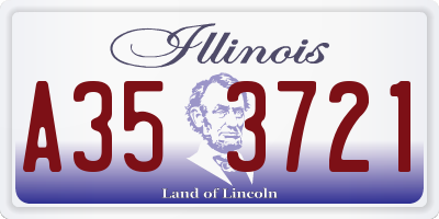 IL license plate A353721