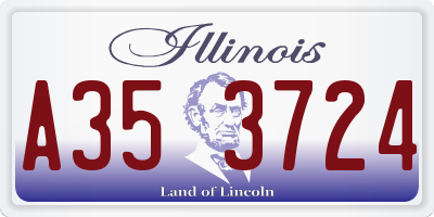 IL license plate A353724