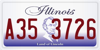 IL license plate A353726