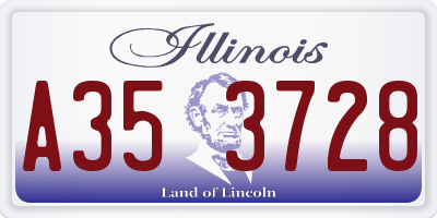 IL license plate A353728