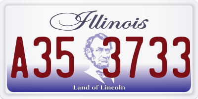 IL license plate A353733