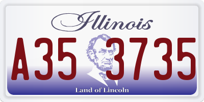 IL license plate A353735