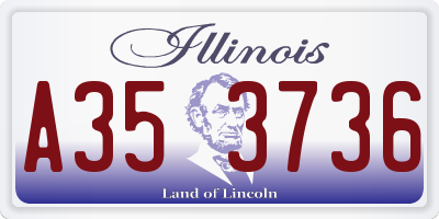 IL license plate A353736