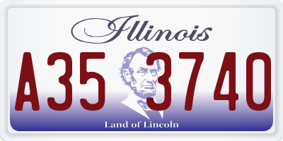 IL license plate A353740
