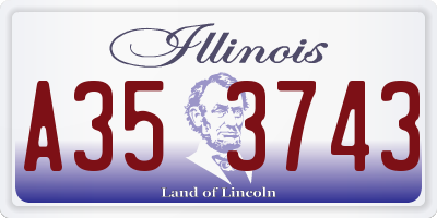 IL license plate A353743