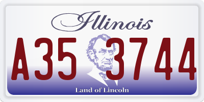 IL license plate A353744