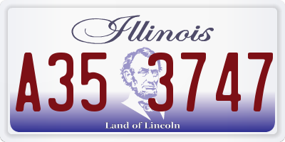 IL license plate A353747