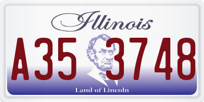 IL license plate A353748
