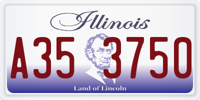 IL license plate A353750