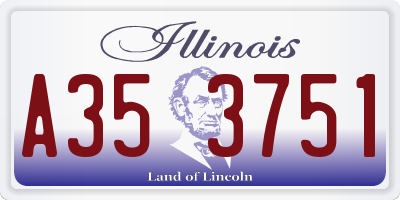 IL license plate A353751