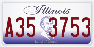IL license plate A353753