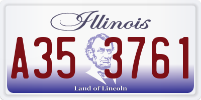 IL license plate A353761