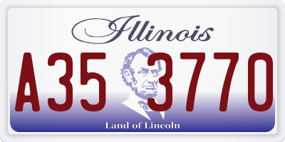 IL license plate A353770
