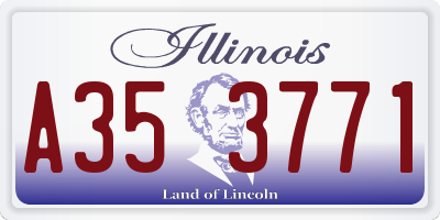 IL license plate A353771