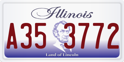 IL license plate A353772