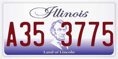 IL license plate A353775