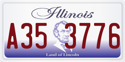 IL license plate A353776