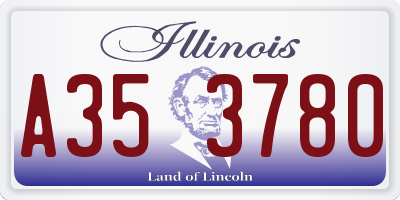 IL license plate A353780