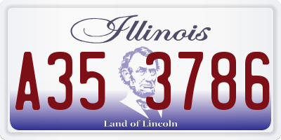 IL license plate A353786