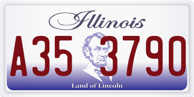 IL license plate A353790