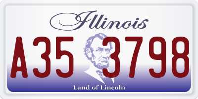 IL license plate A353798