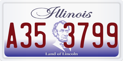 IL license plate A353799