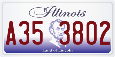 IL license plate A353802