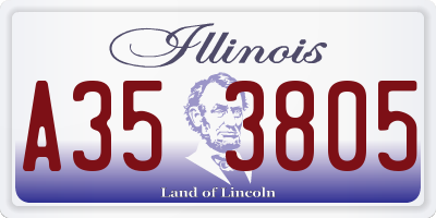 IL license plate A353805