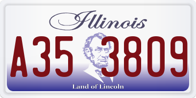 IL license plate A353809
