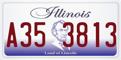 IL license plate A353813