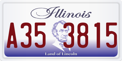 IL license plate A353815