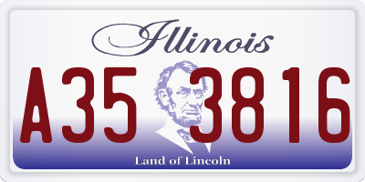 IL license plate A353816
