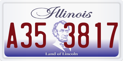 IL license plate A353817