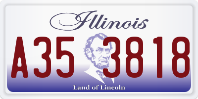 IL license plate A353818