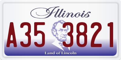 IL license plate A353821