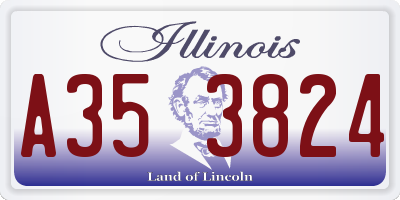 IL license plate A353824