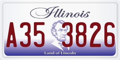 IL license plate A353826